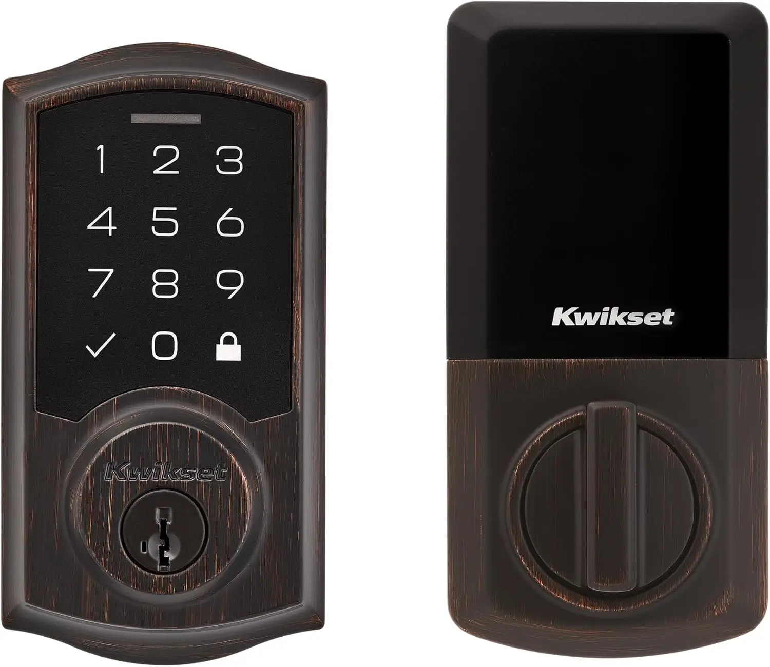 

Smart Electronic Touchpad Deadbolt Door Lock with Auto-Lock, Custom Codes, Advanced Security in Bronze