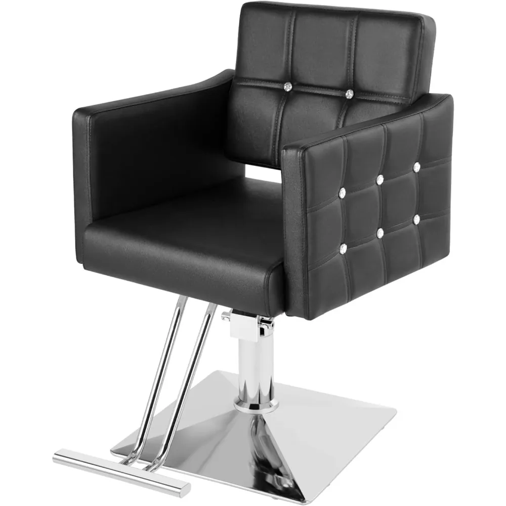 

Black Salon Chair for Hair Stylist, Hydraulic Barber Chair for Home/Barbershop,Beauty Equipment All-Purpose Barber Chairs