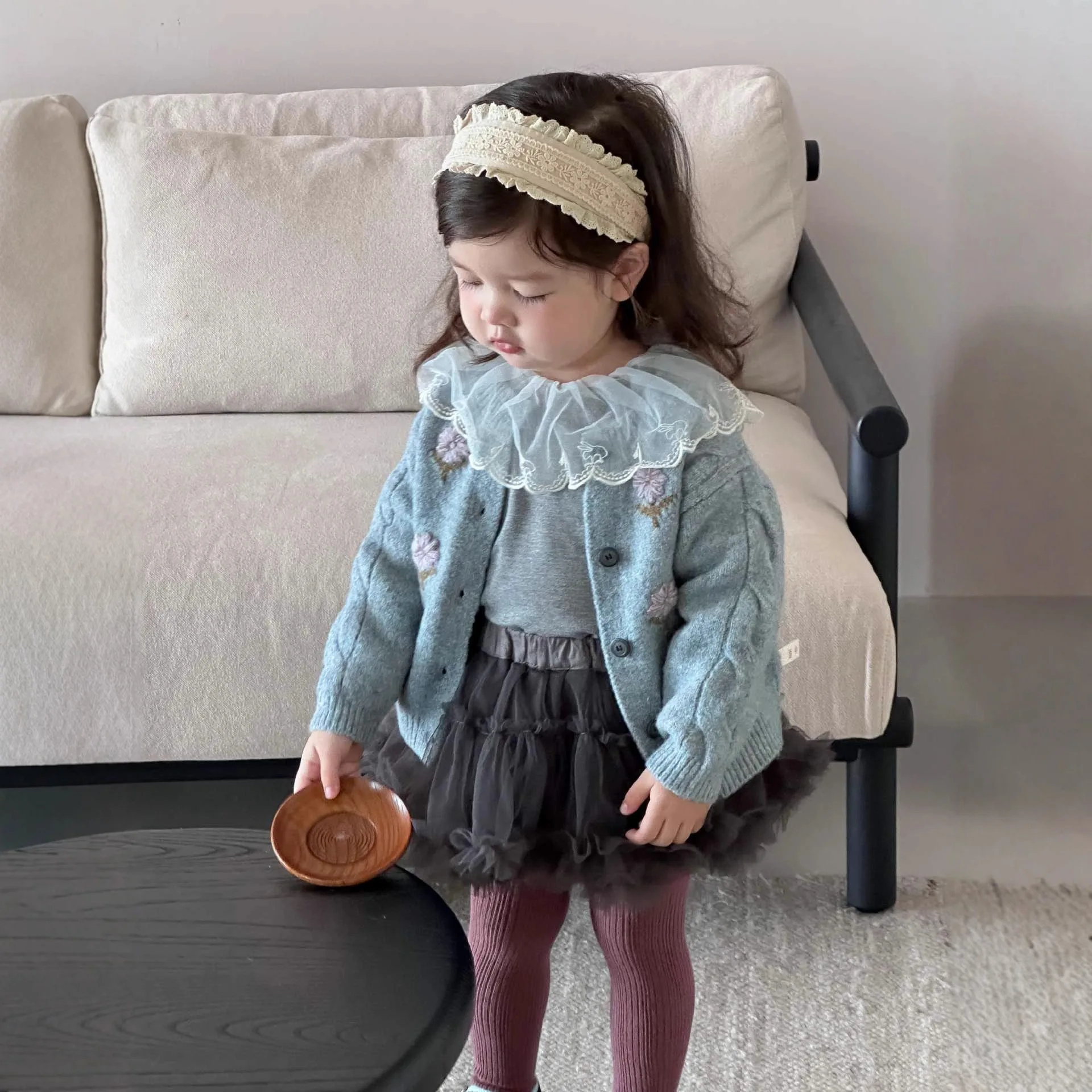 

Children's Autumn Long Sleeved Sweater Jacket 2025 New Children's Clothing Autumn Clothing Girls' Base Set