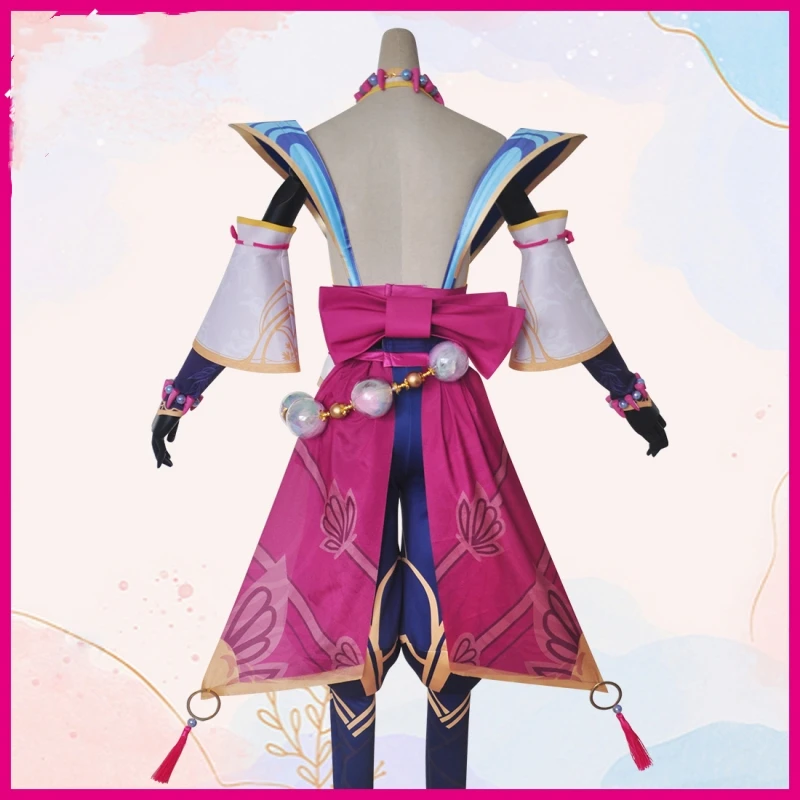 New Syndra Cosplay Costume Game LOL Soul Lianhua Women Girl Cos Dress Carnival Comic-con Party Clothes Full Set In Stock