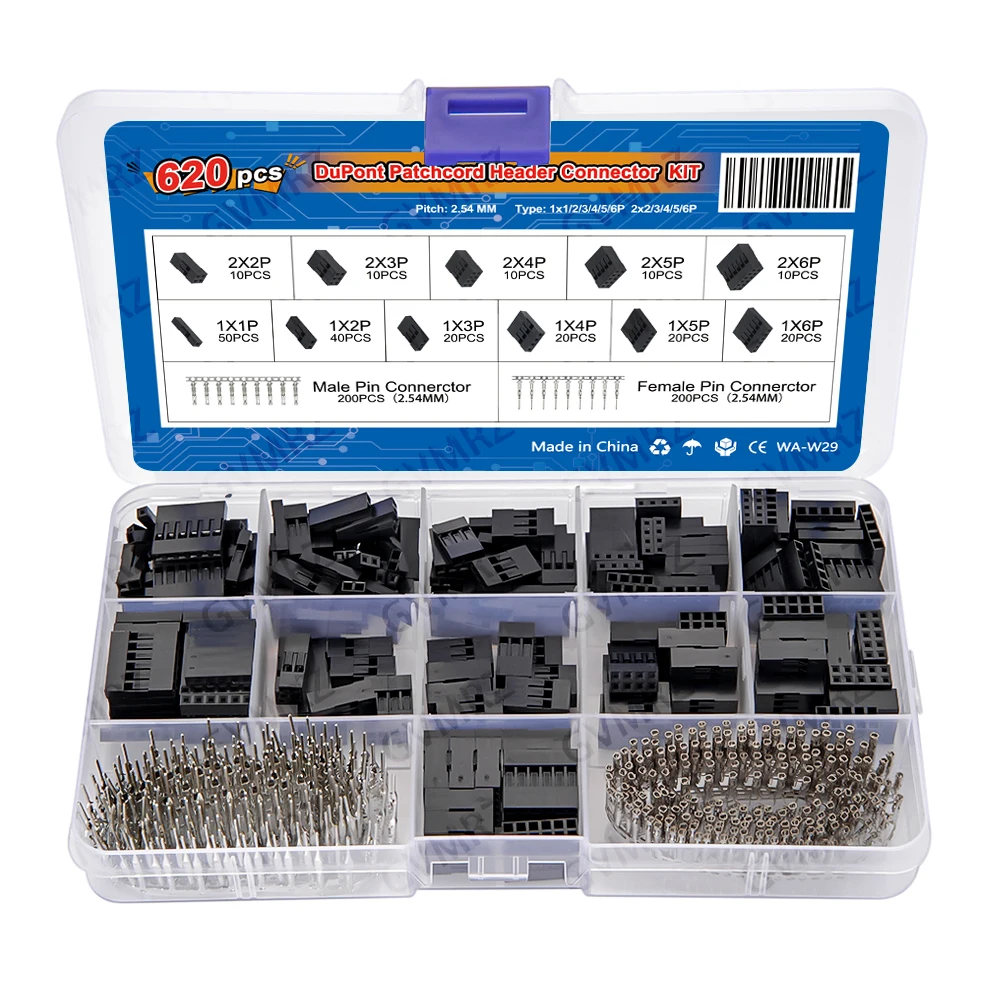 Kit di connettori DuPont da 62 - Diy Electronics Project Kit recensione e prezzo
