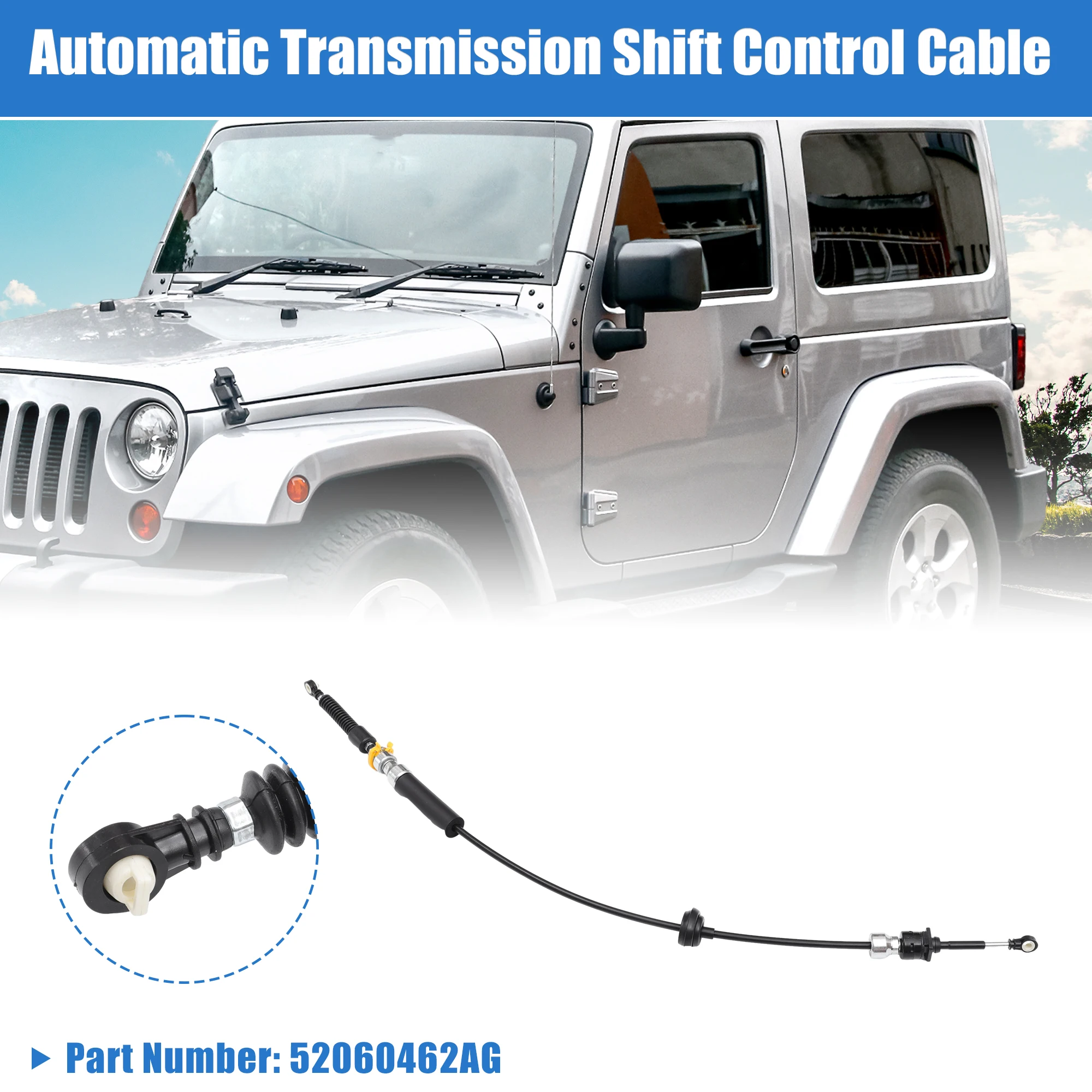 X Autohaux 1 Pcs Transfer Case Shift Cable Replace For Jeep Wrangler 3.8L V6 2007 2008 2009 2010 2011 52060462AD