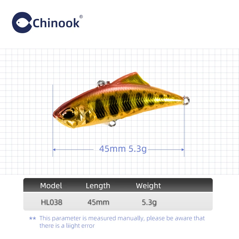 Chinook Sinking VIB Bait Fishing Lure 45mm 5.3g Lures for fishing swimbait Rap pike bass lurebait