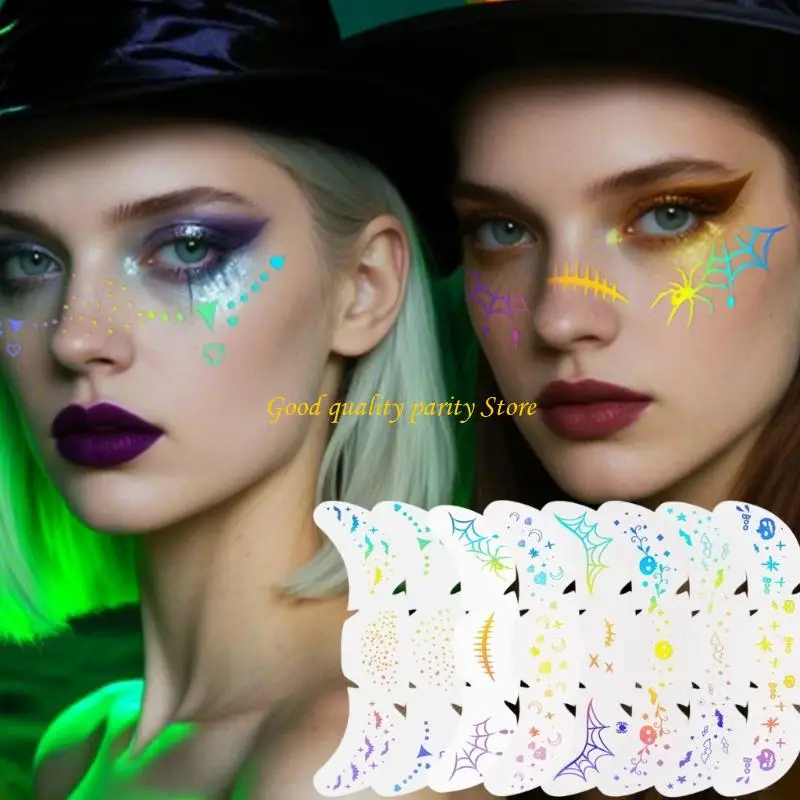 ملصقات النمش المزيفة المؤقتة M4YA، تصميم واقعي صديق للبشرة، وشم وجه مقاوم للماء لحفلات الهالوين #4