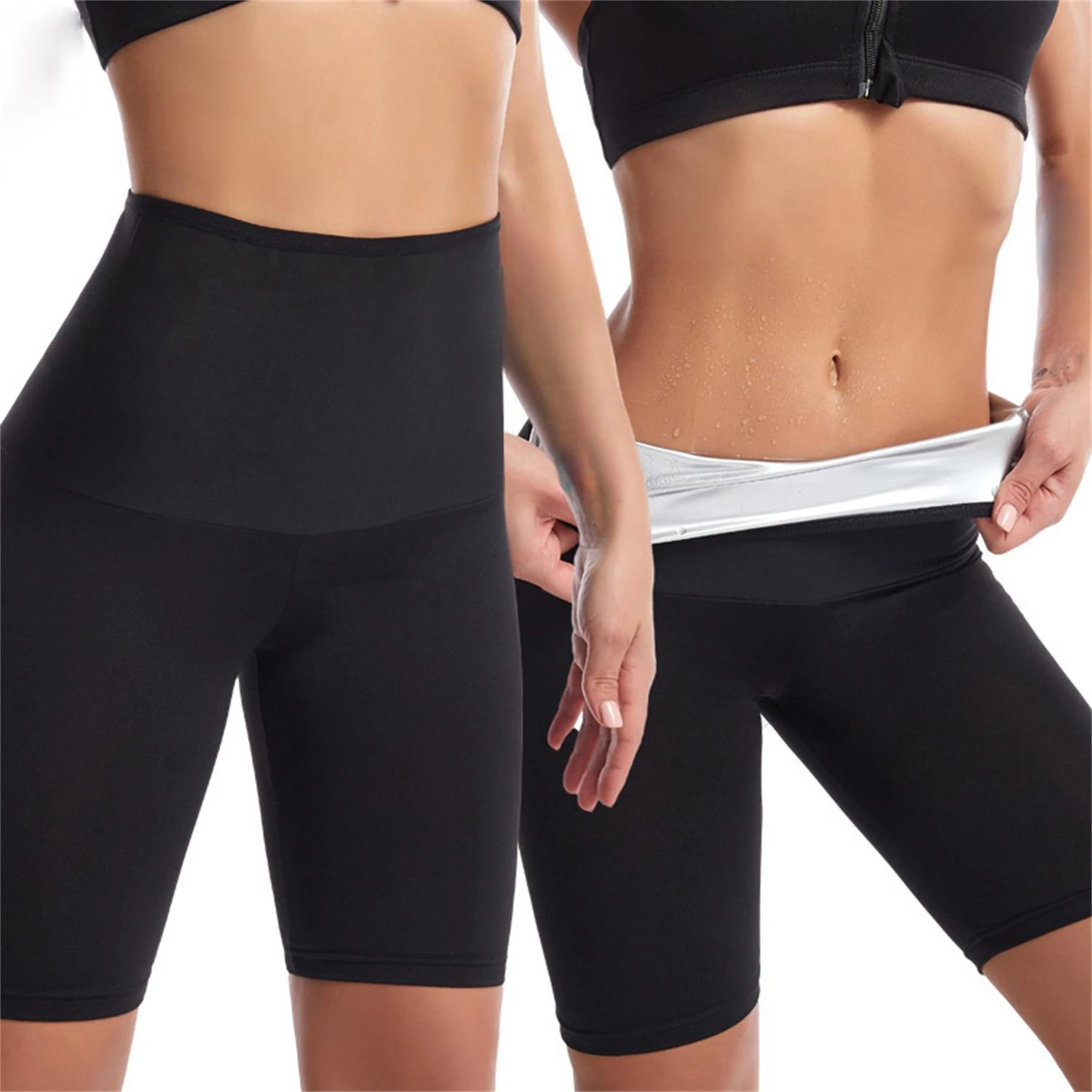 

1pc Women's Sauna Shorts High Waist Corset Sweat Enhancing Thermo Shorts for Weight Loss Workout Gym Fitness Shapewear