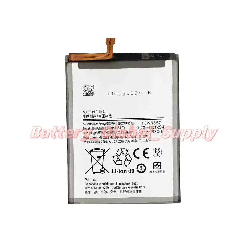 

For EB-BM415ABY M51/M62/F62/M515/M515F Battery 3.86V 7000mAh 1 PCS New -