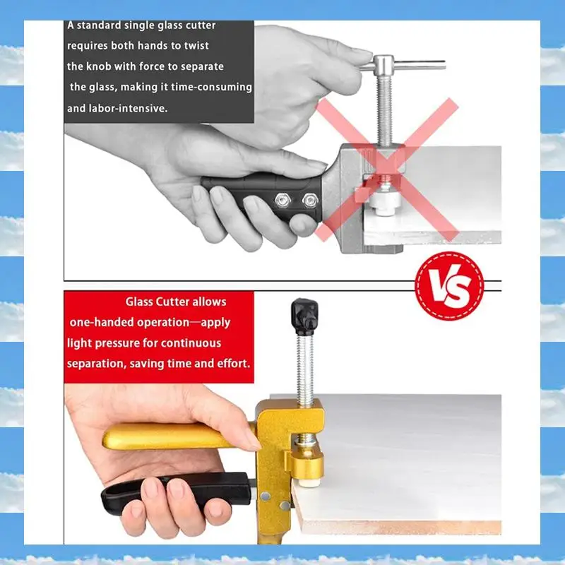 

A11I Premium 3-In-1 Glass & Tile Cutter Featuring Alloy Wheel And Shockproof Rubber For Stained Glass Projects