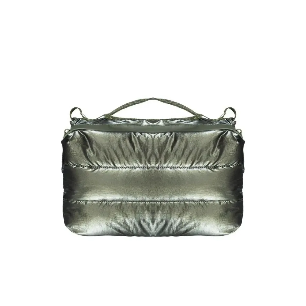 New Shiny Pearl Cloud Puffy Crossbody Bag Nylon Trendy Shoulder Bag For Casual Outings And Shopping