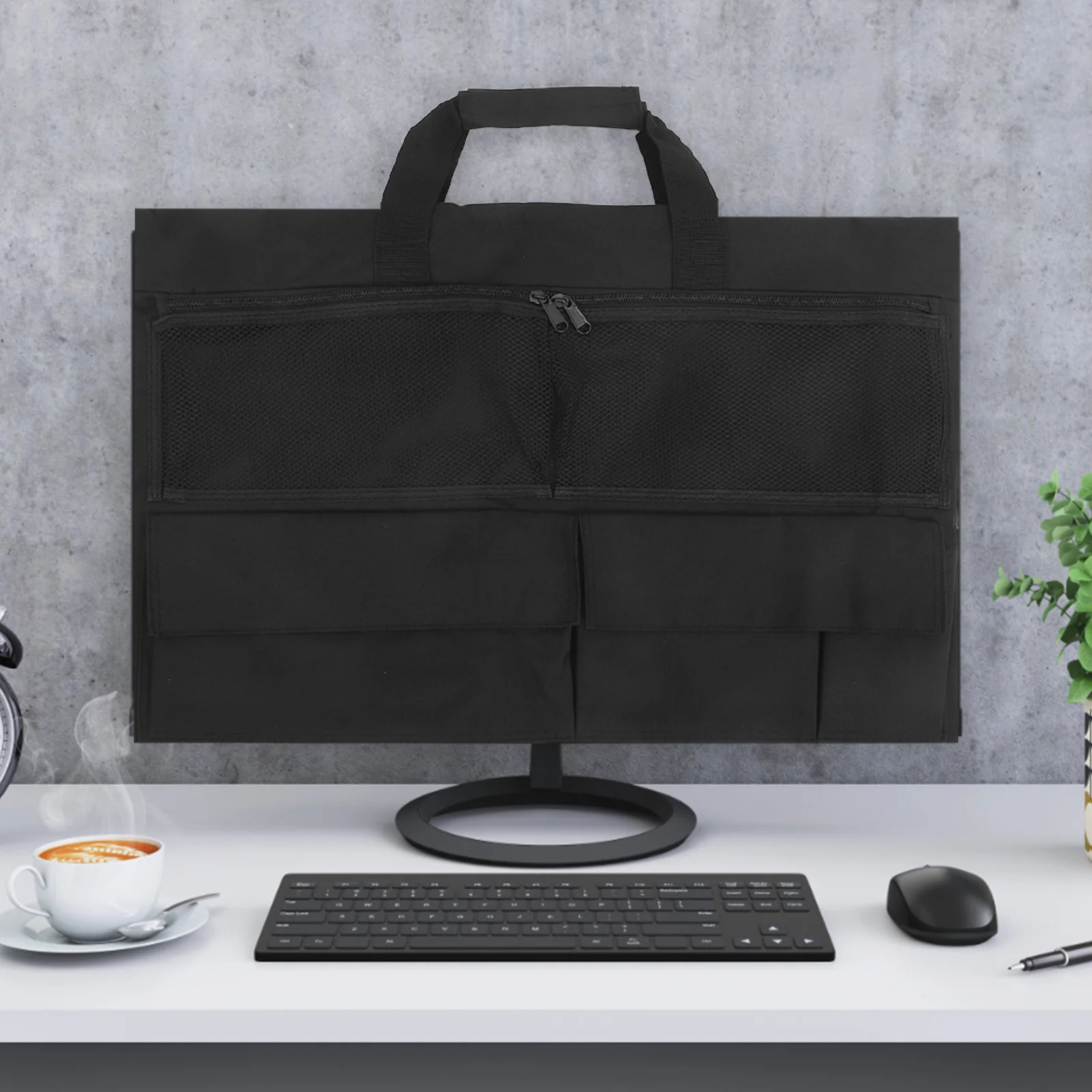 

Computer Screen For Desktop Monitor Nylon Protective Case Portable Shield For Home Office Monitor Dust Cover