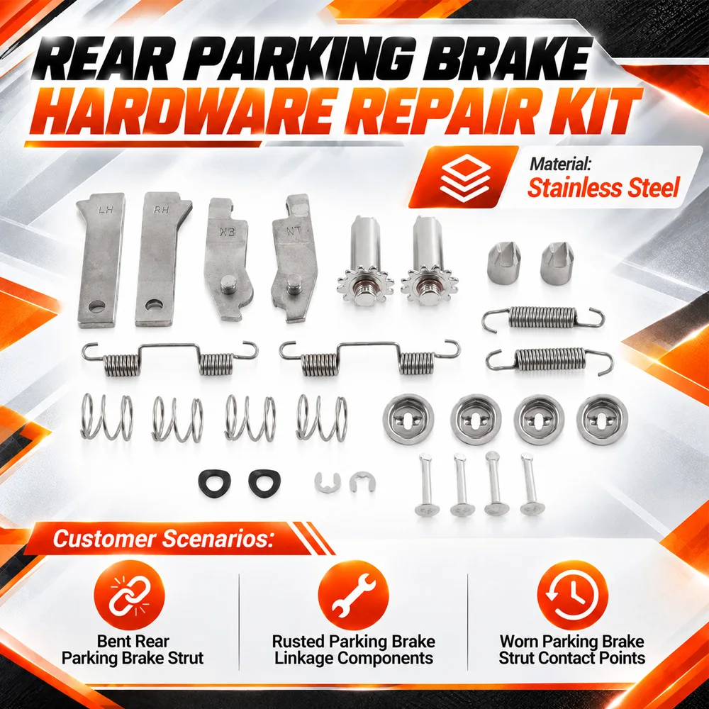 Car Rear Brake Shoe Adjuster Repair Kit For Chevrolet Corvette C2 1965-1967 C3 1968–1982 X4229, D558-PBRC23-M7