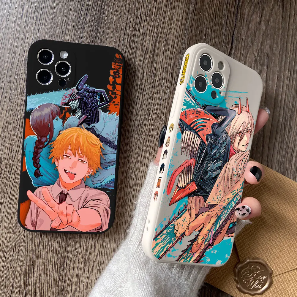 Anime Chainsaw Man Phone Case for Oppo Realme C65 C63 C55 C53 C35 C33 11 10 9 9i 8 8i 7 Pro Plus 4G 5G Straight Edge Soft Cover