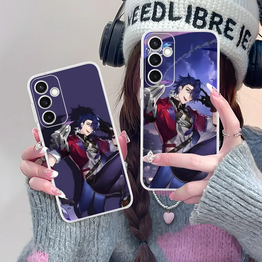 HSR Sampo Clear Mobile Phone Case for Samsung Galaxy S25 S24 S23 S22 S21Plus FE Ultra Colorful Cover