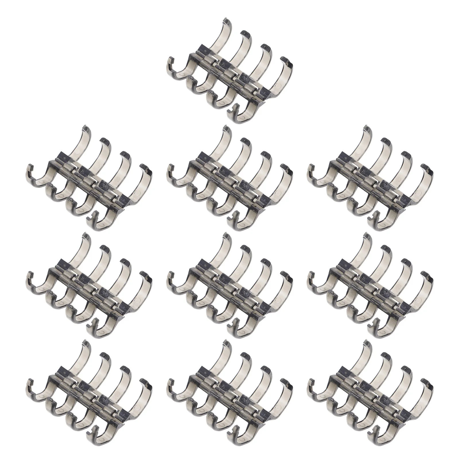 10Pcs Loose Leaf Binder Snaps Plastic Four-Hole Segmented Binder Clips for Scrapbook Office Student Supplies