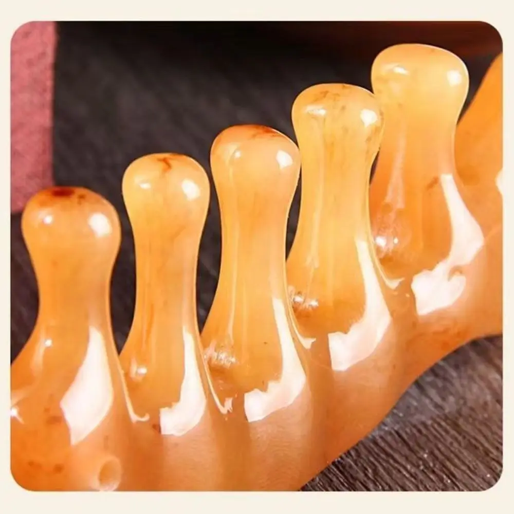 Five-Tooth Gua Sha Massage Comb Little Dolphin Scraping Body Massage Comb Resin Relaxing Meridian Massage Comb