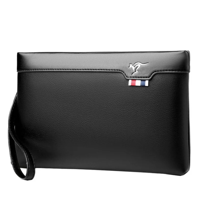 Men Multi-Function Mini Clutches Pu Leather Double Layer Zipper Phone Card Bag Classic Casual All-Match Daily Regular Clutches