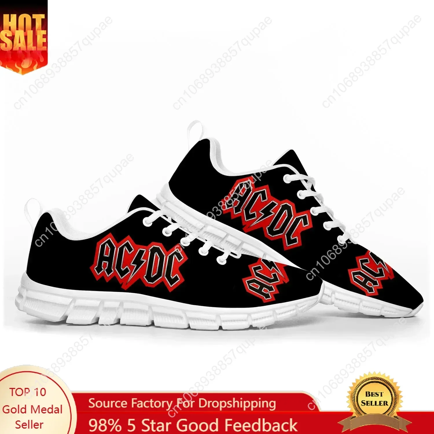 

A-AC Rock Band D-DC Sports Shoes Mens Womens Teenager Sneakers Casual Custom Made High Quality Couple Shoes White