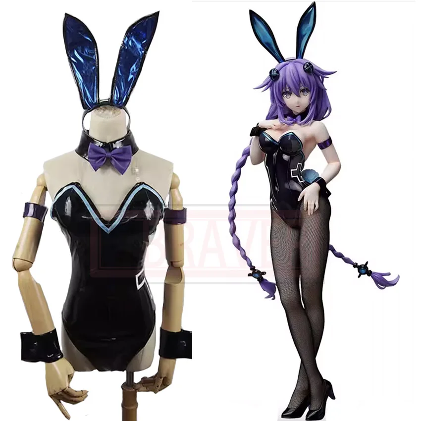 

Hyperdimension Neptunia Azur Lane HDN Purple Heart Bunny Girl Cosplay Halloween Party Outfit Costume Custom Made Any Size