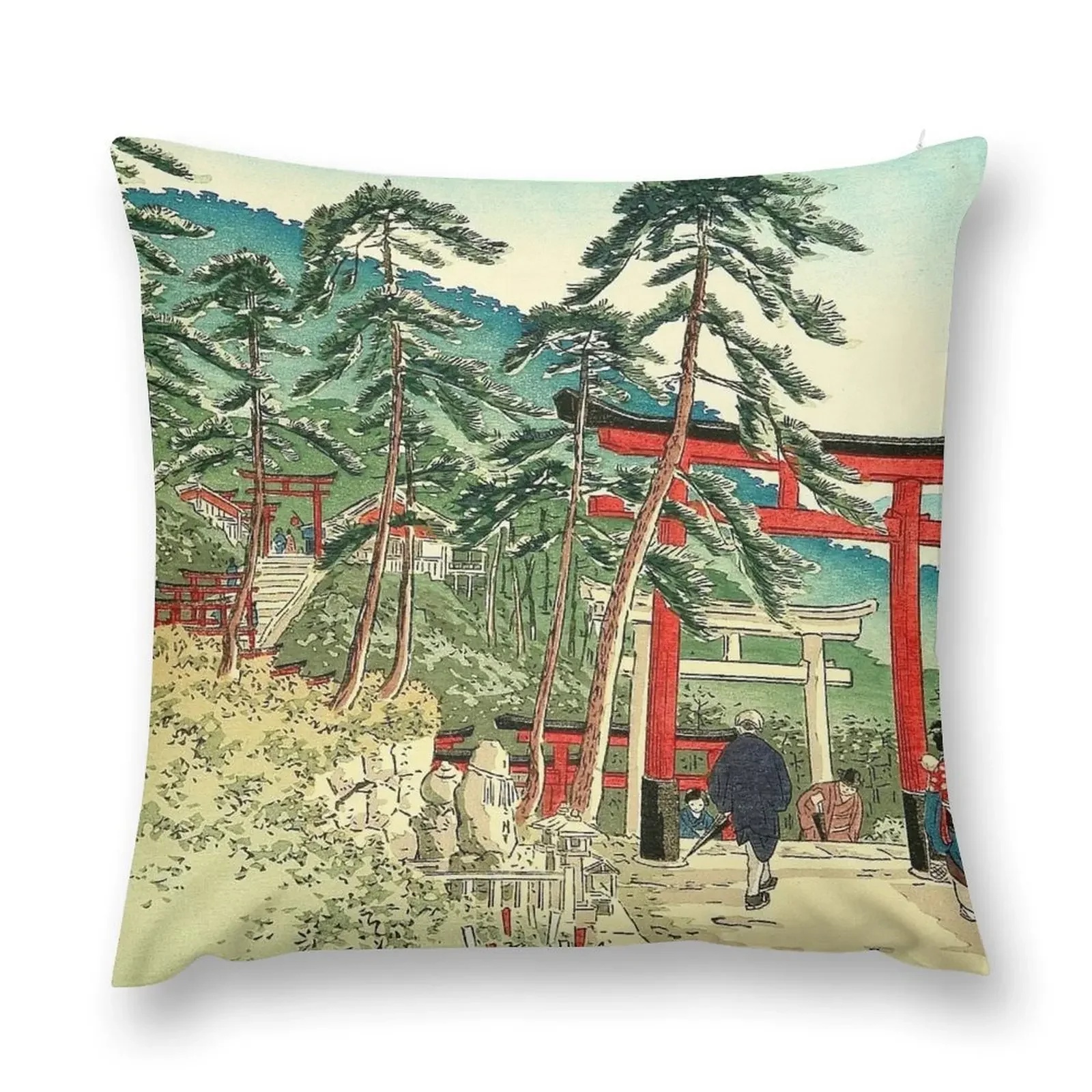 

Famous Places of Kyoto - Fushimi Inari Scenery Throw Pillow Pillowcases christmas pillowcases pillow