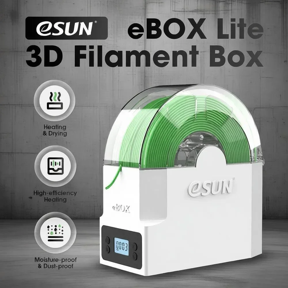 Image of ESUN eBOX Lite Filament-Trockner Upgrade Heiz- und Trocknungsbox für Filamente 1KG PLA PETG ABS TPU Filamente Dehydrator Aufbewahrungsbox Filamentspulenhalter