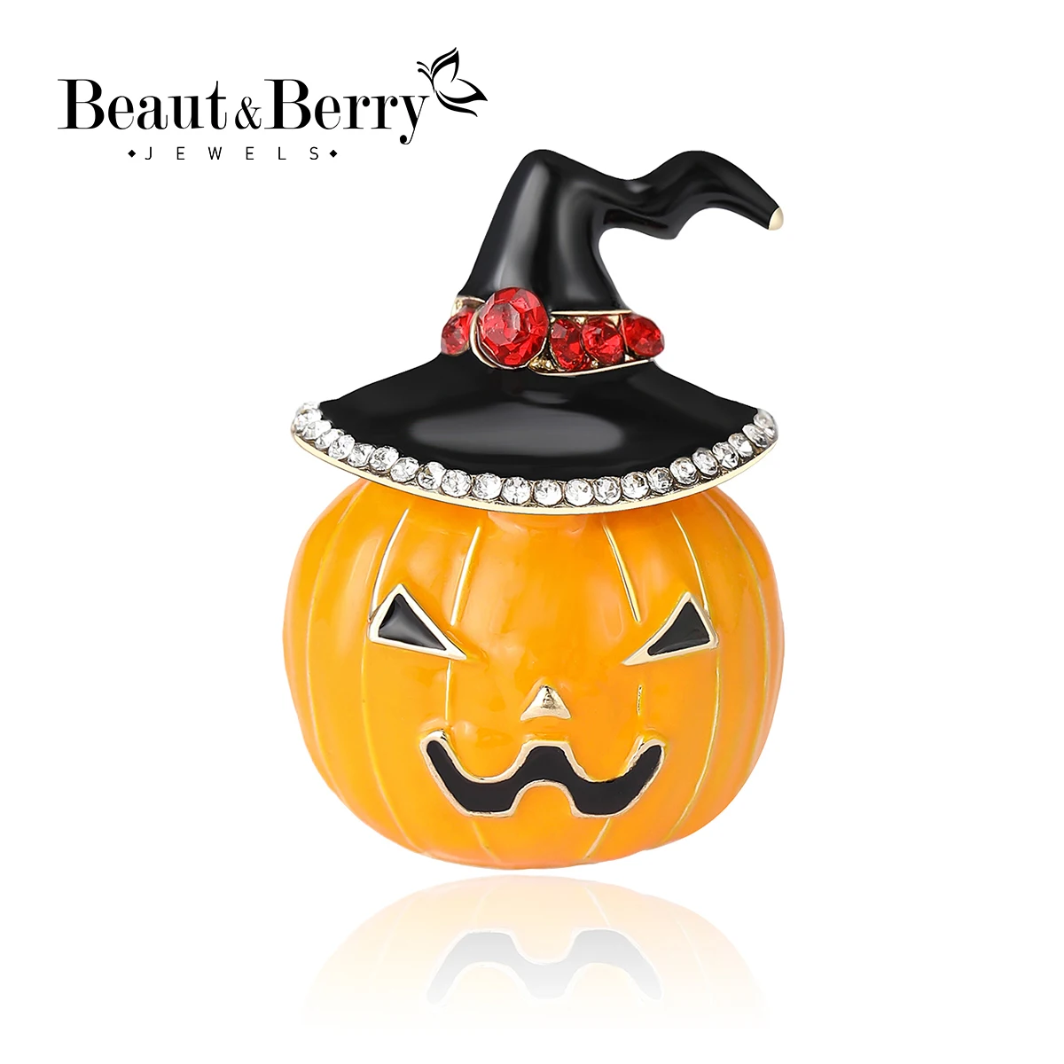 Beaut&Berry Halloween Brooches for Women Pumpkin Cat Pins Unisex Office Party Casual Accessories Gift