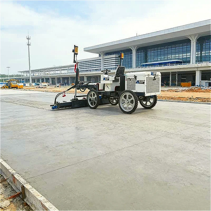 Concrete Laser Leveling Machine Ride On Vibratory Screed 2m Width Laser Guided System Warehouse Floor Construction Customized