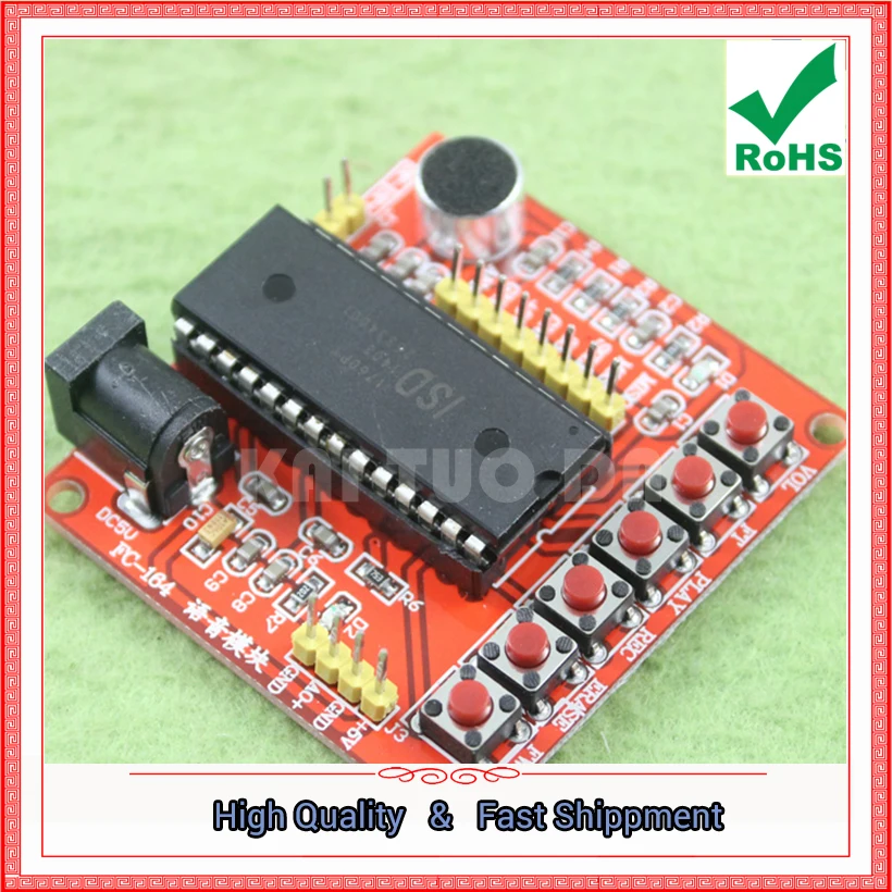 ISD1700 Series Of Voice Recording And Playback Module ISD1760 Module With Chip To Send Information Board