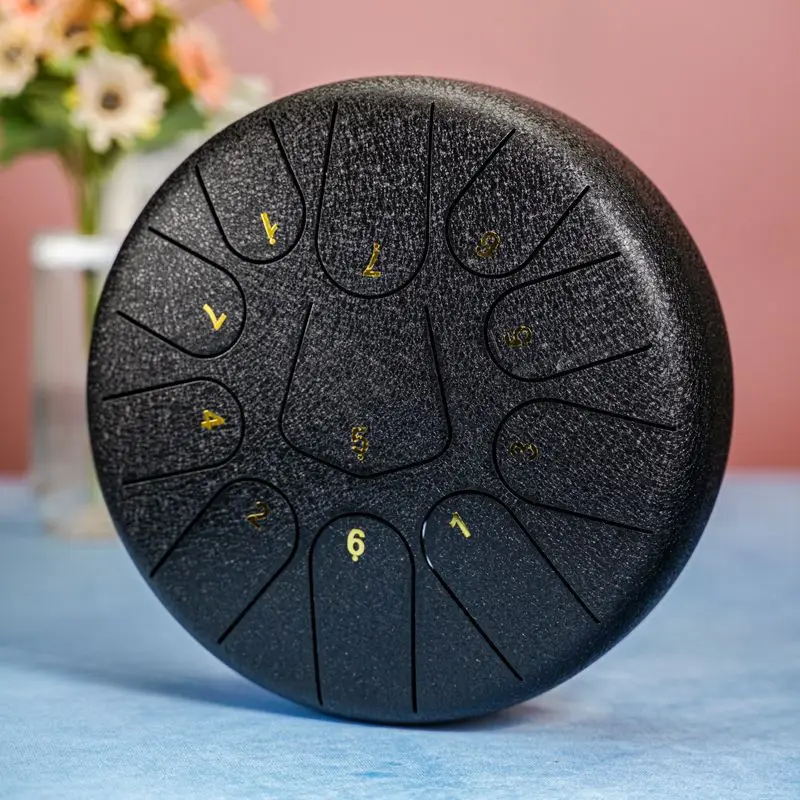 

10 Inch Tongue Drum 11 Tone Meditation Tongue Drum Sound Healing Relaxation Beginners Drums Steel Percussion Musical Instruments