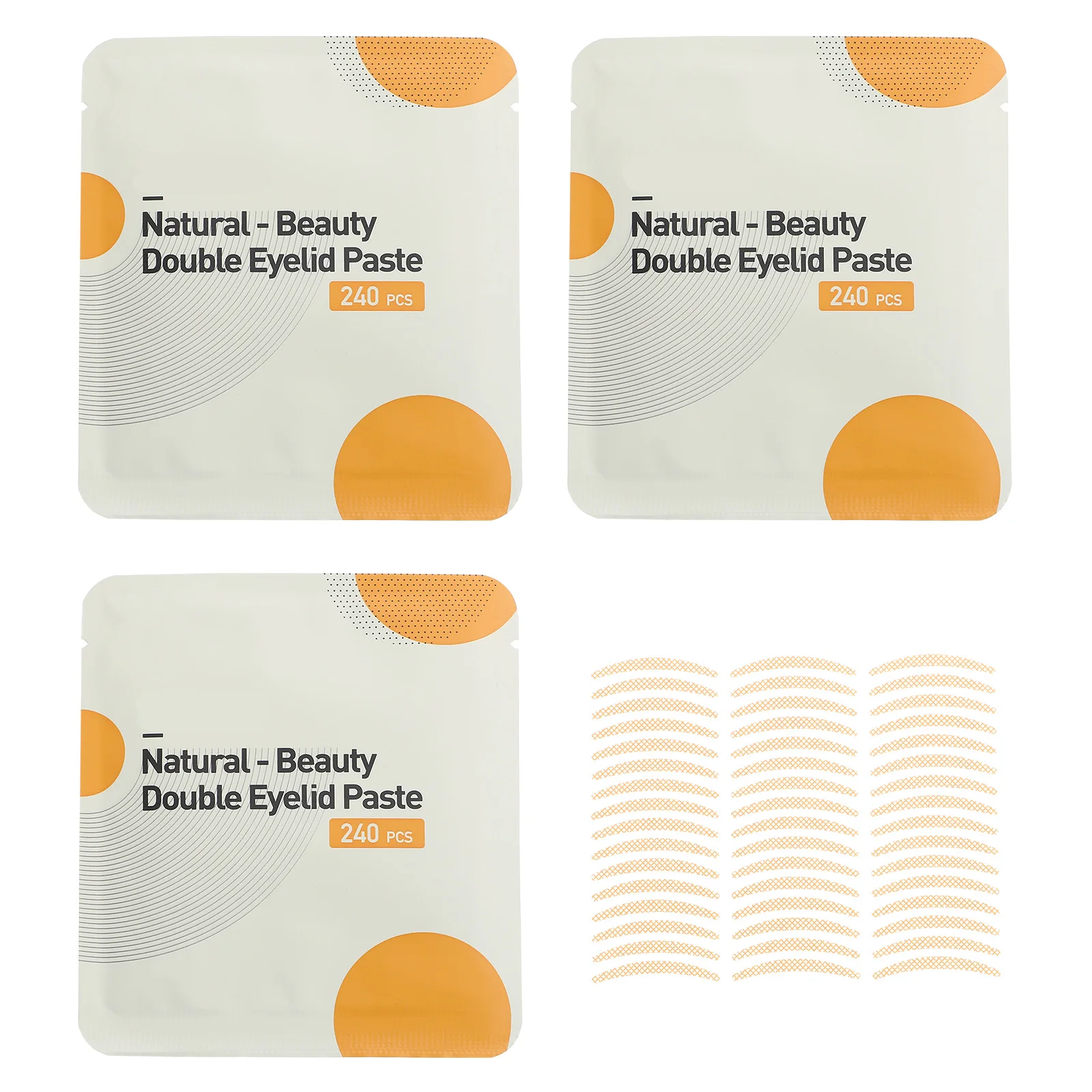 

3 Sets Double Eyelid Sticker Invisible Fiber Tape Curvy Strips Eye Makeup Tool Professional Beauty Salon Home Use