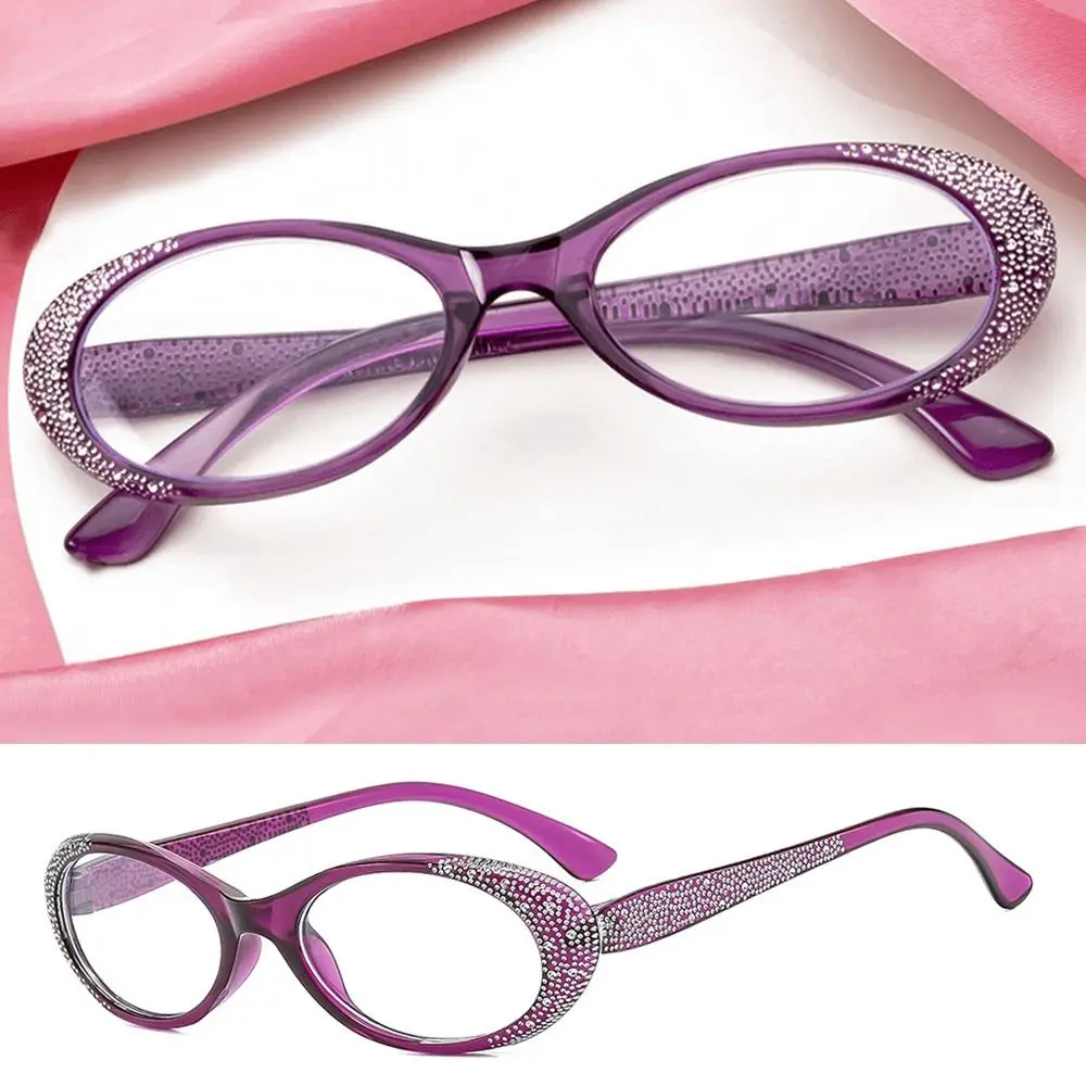 Blue Ray Blocking Anti-Blue Light Reading Glasses Glitter Frame Eye Protection Presbyopia Eyeglasses Luxury Diamond Vintage