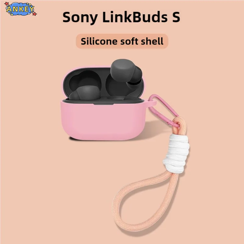 for SONY LinkBuds S Case Protective WF-LS900N Nylon Lanyard Soft Cover Headphone Shells Sleeve Hand Rope Strap Accessories
