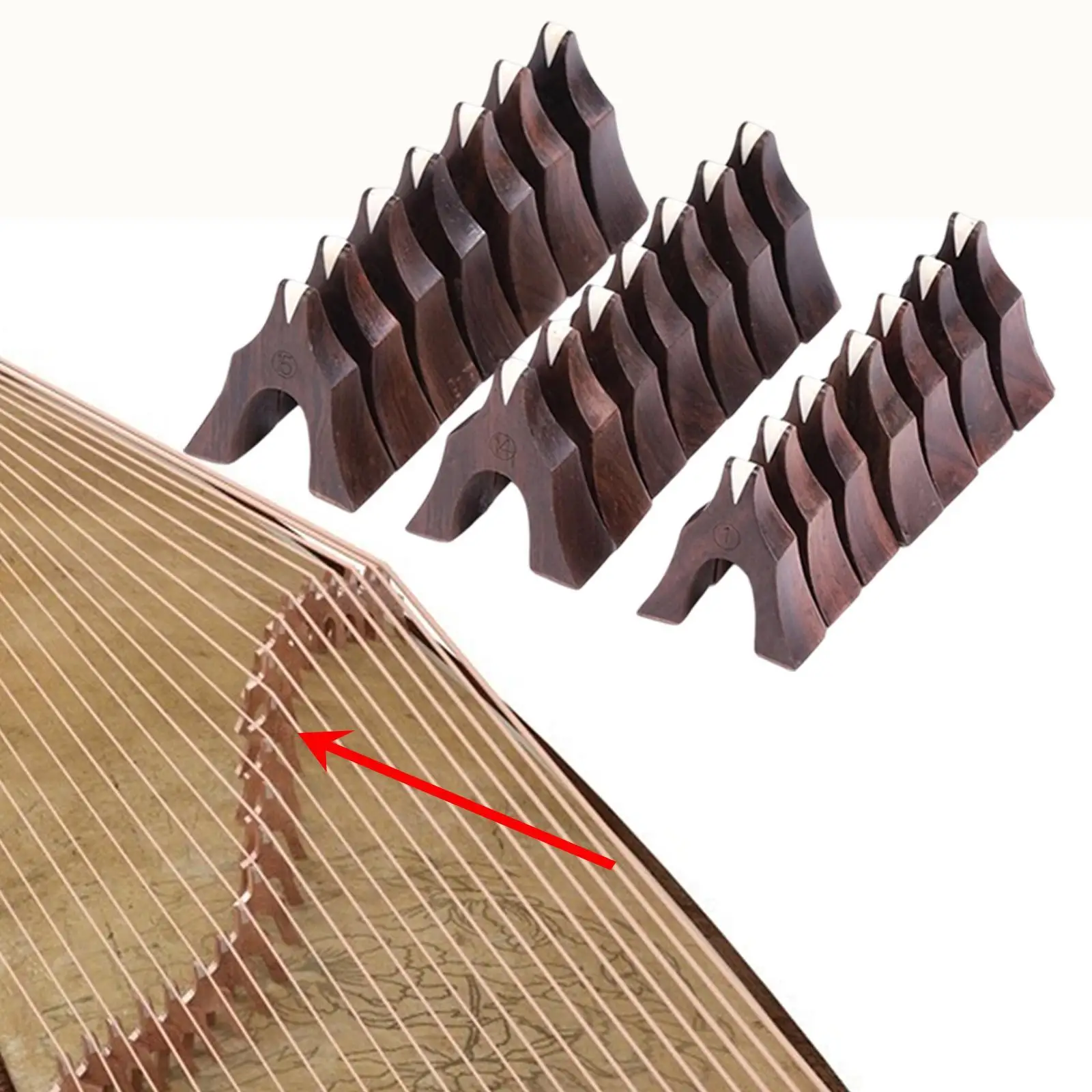 

21Pcs Guzheng Bridges Lightweight Installation Accessories Practical Bridges