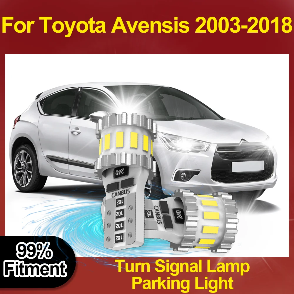 

T10 W5W 194 168 LED Lisence Plate Light Canbus 6000K White Clearance lamps 12V For Toyota Avensis 2003-2014 2015 2016 2017 2018