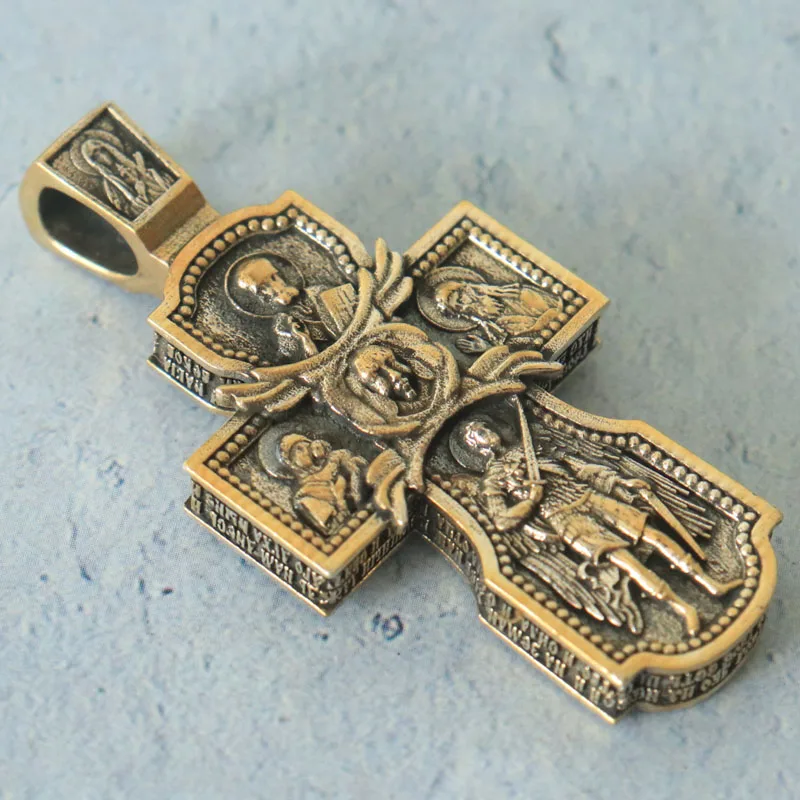 29.5g Monastic Great Cross: Big Cross Prayer Eastern Orthodox Christian Pendant 925 SOLID STERLING Silver High Trendy