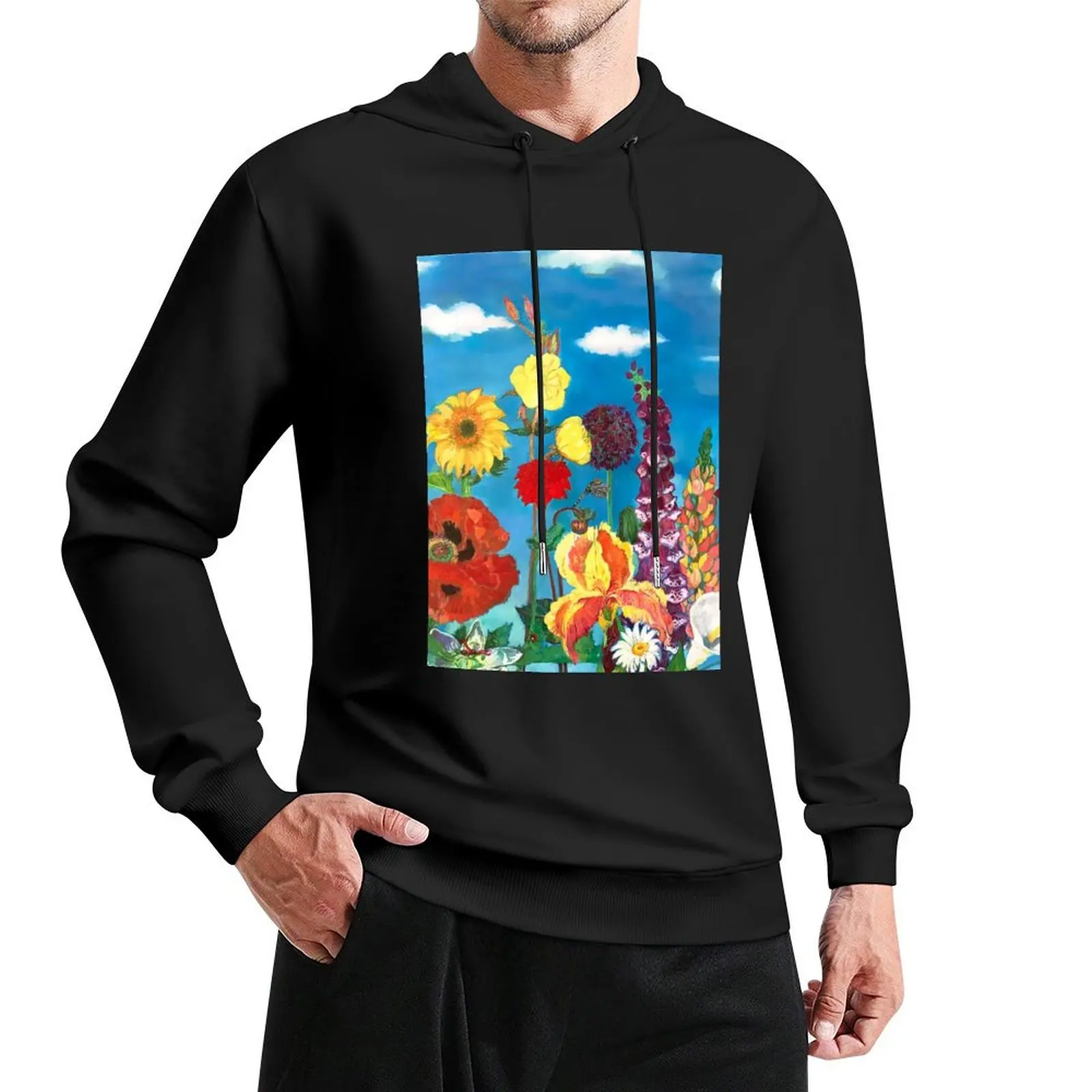 Flower Haven Pullover Hoodie hooded shirt men's sweat-shirt set men's hoodies