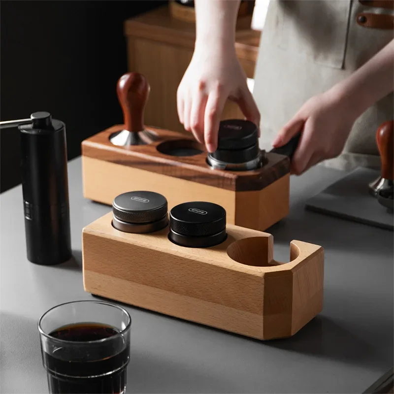 

Coffee press holder Wooden supporting appliance handle support storage Barista Tool Coffee Accessories