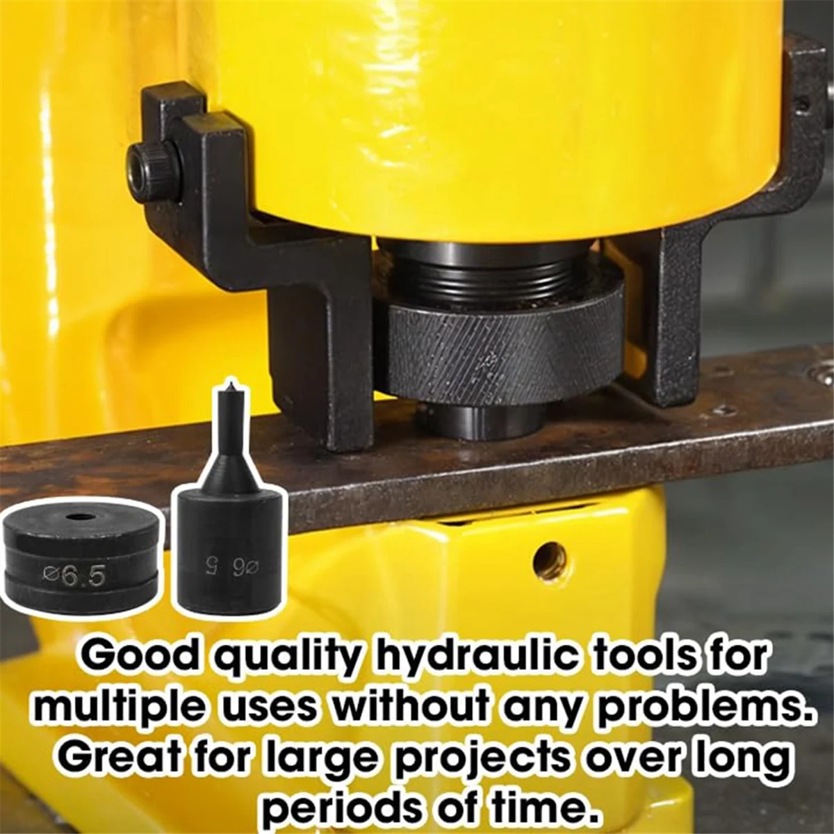 【New User-Coupon!】Hydraulic Hole Punch for CH70 CH-70 Machine, 6.5mm Hydraulic Punching Round Die Tool 1pc, Black