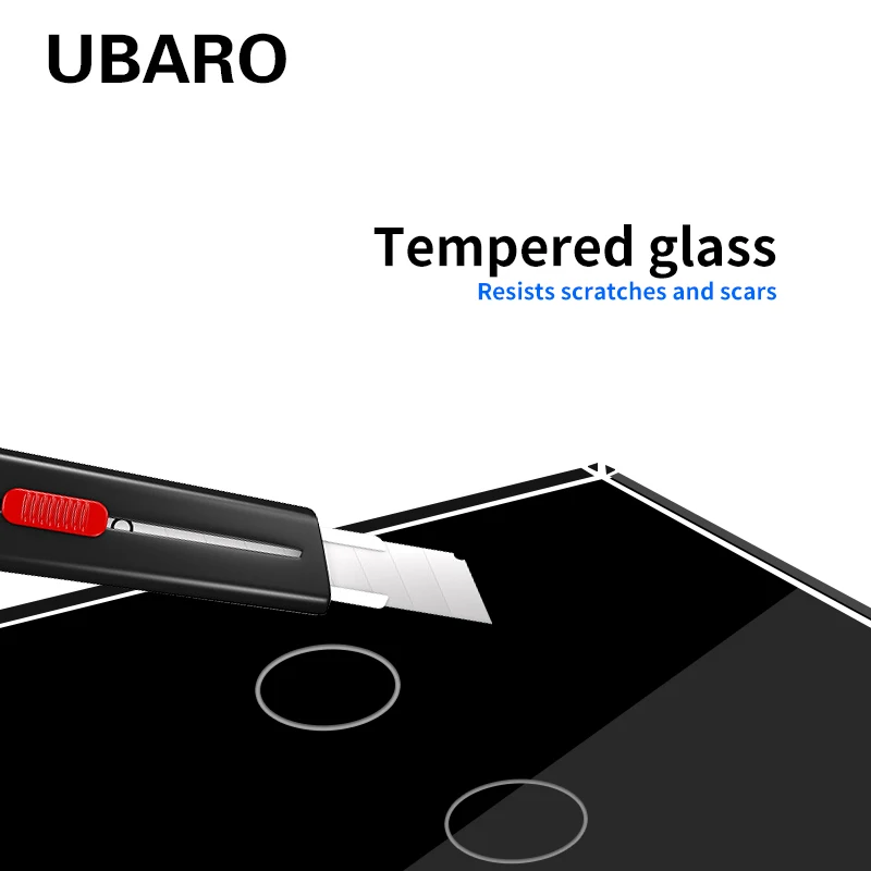 UBARO Eu/UK AC220v Black Tempered Glass Panel Touch Switch Wall Light Sensor Button 1/2/3 Gang 10A Led Indicator Single Live