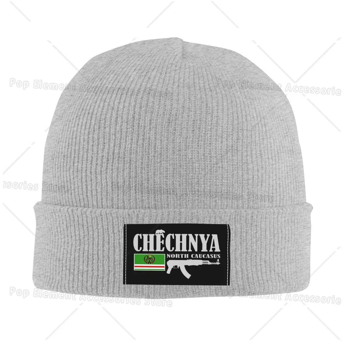 Chechnya Fighter Bonnet Hat Knitted Hats Men Women Cool Unisex Adult Chechen Flag Warm Winter Skullies Beanies Caps