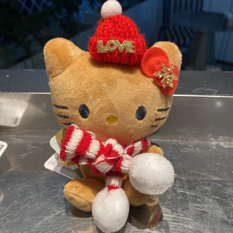 10cmのかわいい漫画風クリスマス帽子交換シリーズ ハローキティぬいぐるみキーホルダー バッグペンダントおもちゃギフト
