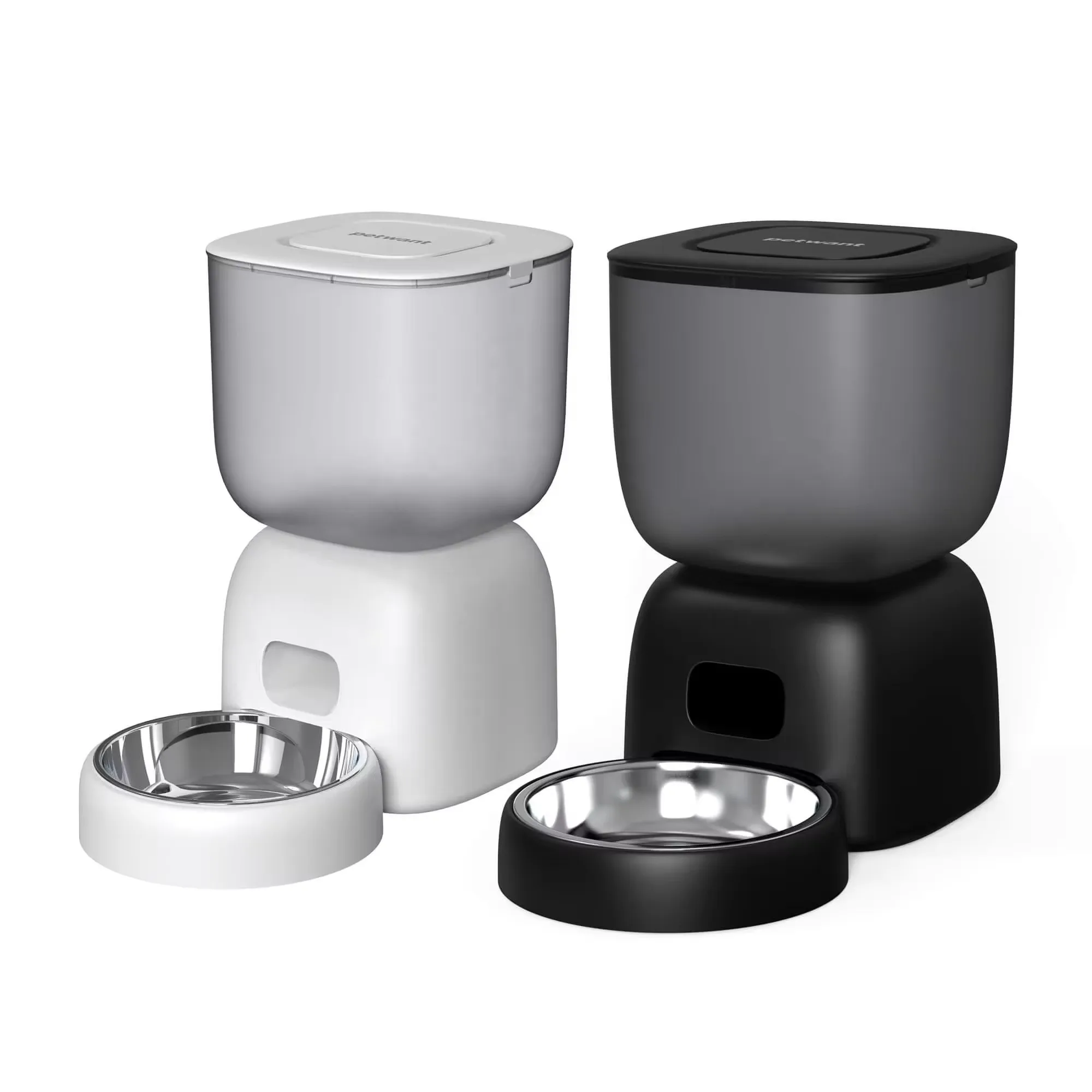 

4 Meals 9 Portions Timed Pet Feeder 3L Visible BPA Free Dog Cat Food Dispenser with 4 Stainless Steel Bowls