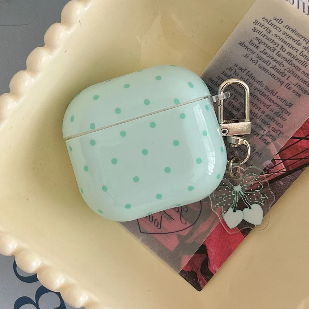 Einfache, frische, rosa, mintgrüne Silikonhülle für AirPods 5, 4, 1, 2, 3, für AirPods Pro 3, AirPods Pro2, 2. Generation, mit niedlichem Schleifenanhänger – Detail 9