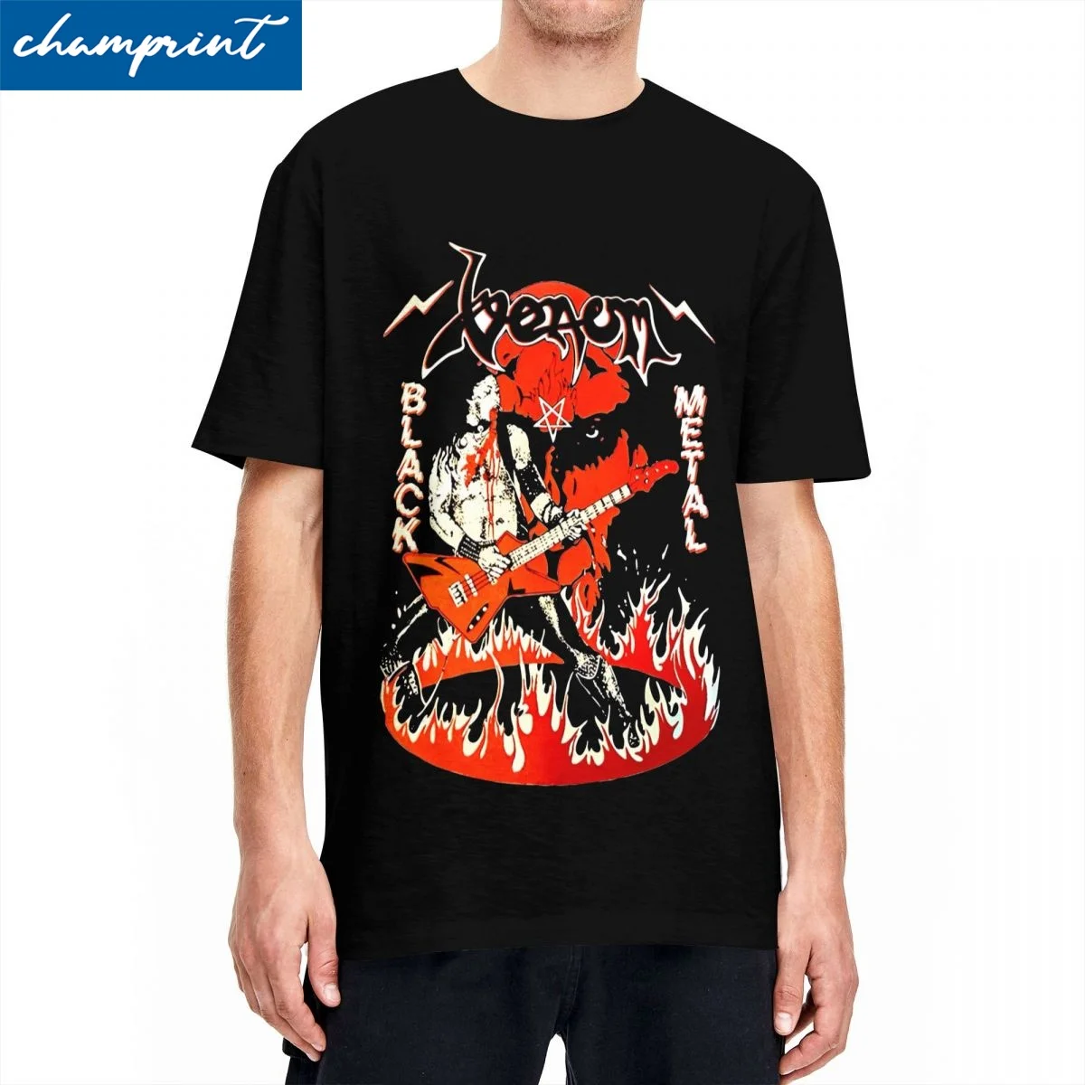 Men Women's Venom Band Black Metal T Shirts Pure Cotton Clothes Novelty Short Sleeve Round Neck Tee Shirt Printing T-Shirts