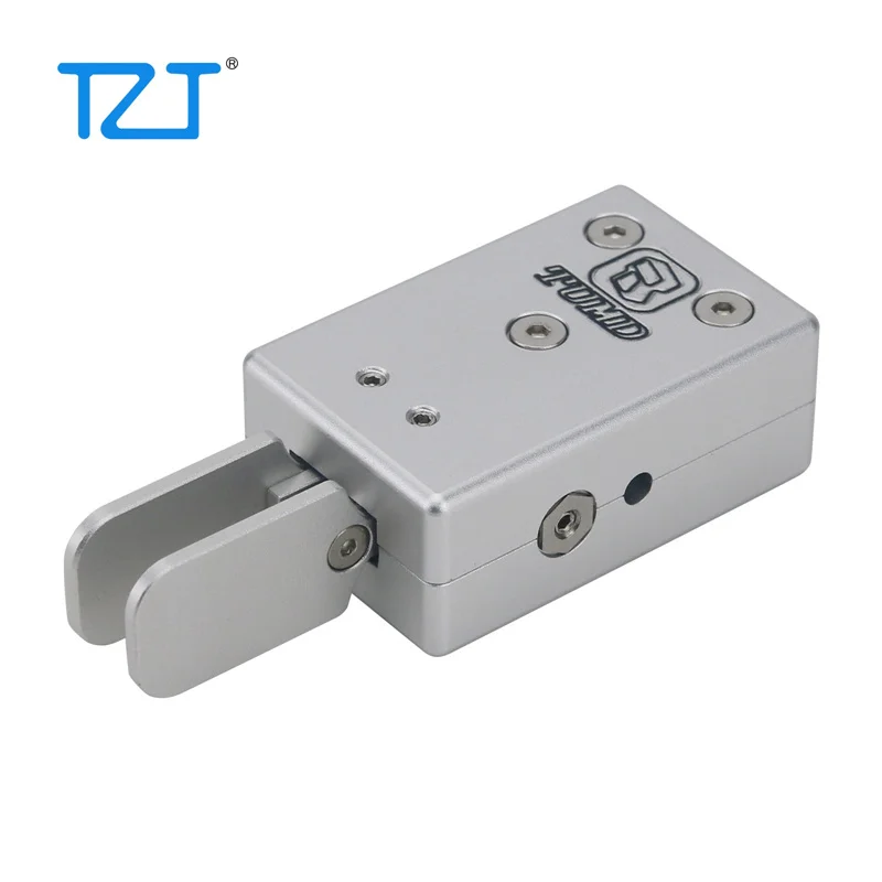 TZT Portable Handheld Aluminum Alloy Automatic CW Key Adjustable Magnetic Double Paddle Morse Code Key