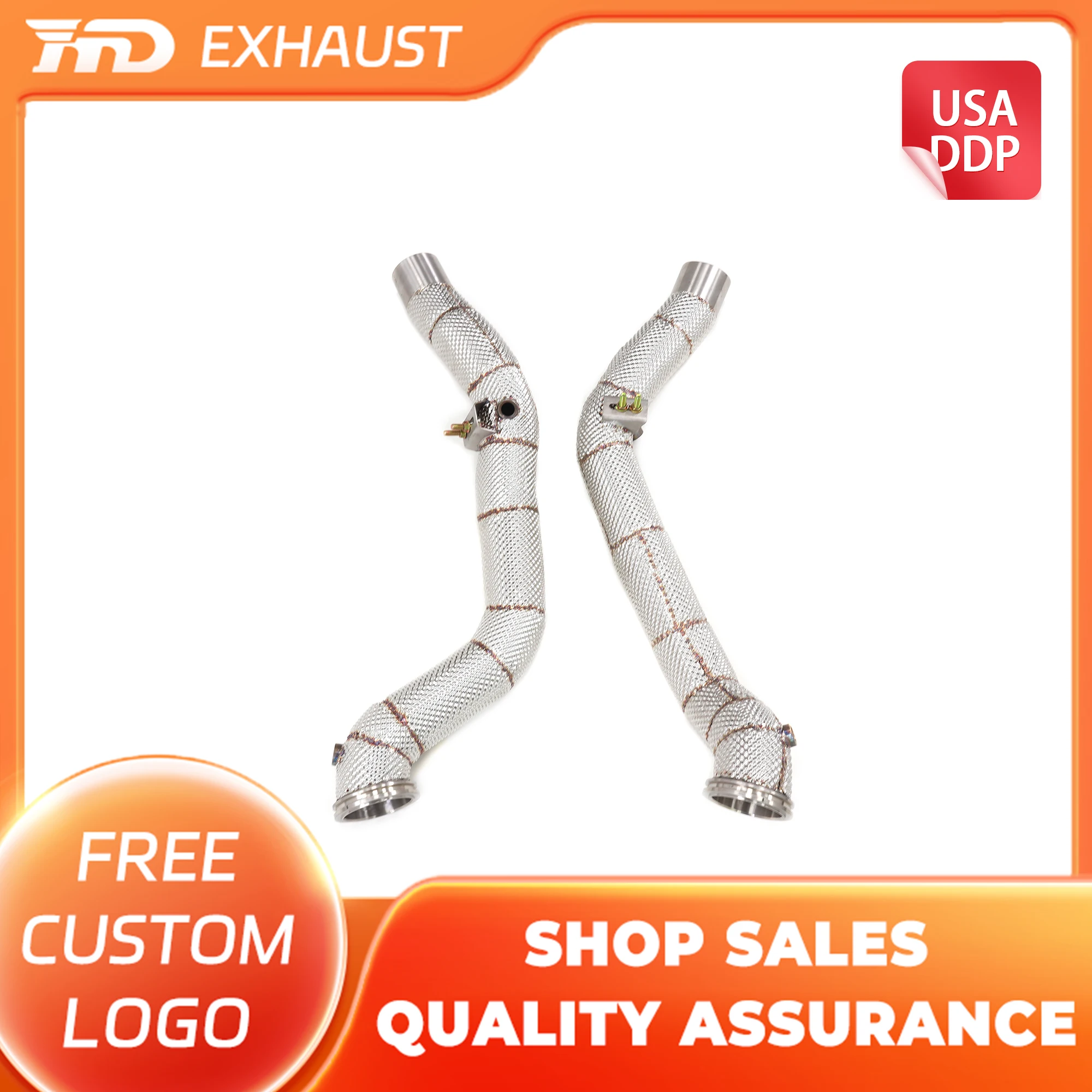 

HMD Hot Sales Exhaust System Catalysis Downpipe for Maserati Ghibli SQ4 3.0T With Catalytic Converter Performance Auto Parts