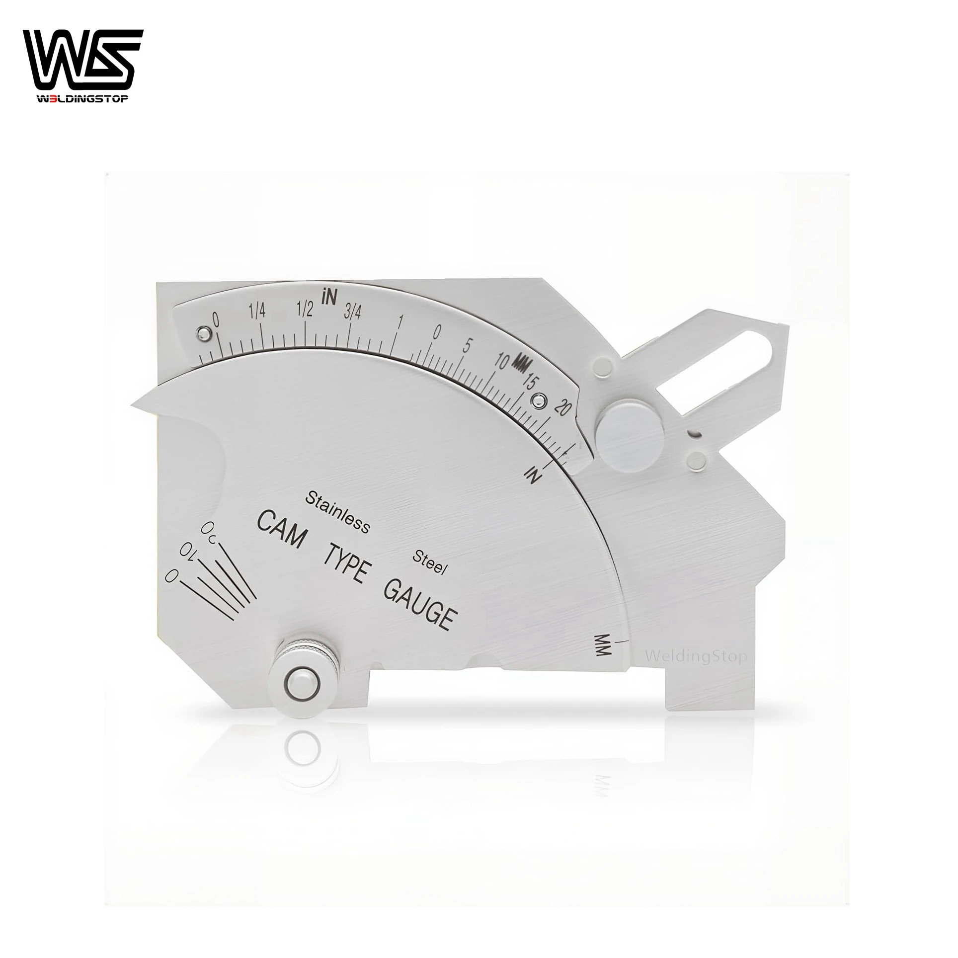 Bridge Cam Gauge Welding Fillet Throat Gage Welding Gauge MG-8 Inspection of Welded Surface Bevel Angle Inch/mm Stainless Steel
