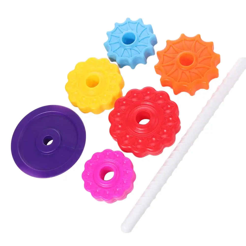 قوس قزح الدائري مكدس قوس قزح الغزل التراص اللعب تكويم التعليم المبكر الدورية برج قوس قزح متعة لغز #5