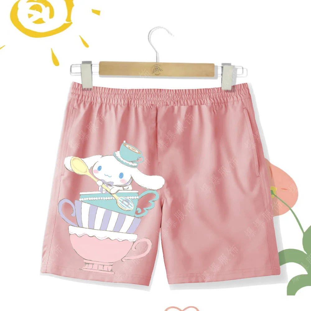 2024 summer new children's shorts Cartoon cute Sanrio casual pants Sweet laurel dog beach pants girls