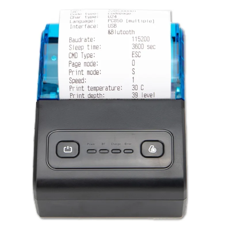 Custom Logo Mini Thermal Receipt Printer 58mm USB Portable Handheld Supermarket Application IOS Compatible Esc Print Command