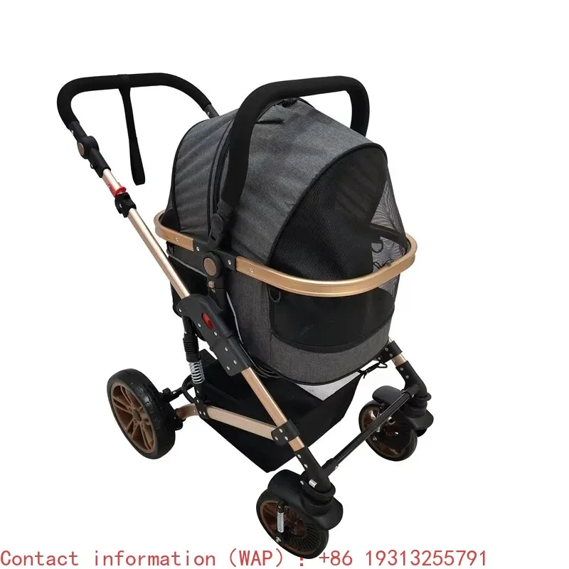 【Best-selling】Dog Folding Stroller On Sale Hot Dog Trolley Travel Pet Portable Bag With 4 Wheels