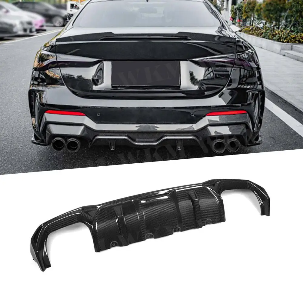 

For BMW 4 Series G22 G23 Coupe 2021 + Dry Carbon Fiber Rear Bumpers Lip Diffuser FRP Car Styling